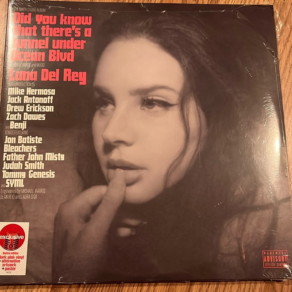 Lana Del Rey Vinyl Did You Know There’s a Tunnel Under Ocean Blvd- Dark Pink